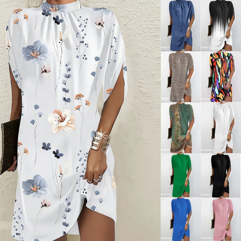 Rochie Cristina cu mâneci tip liliac - Inspirație geometrică