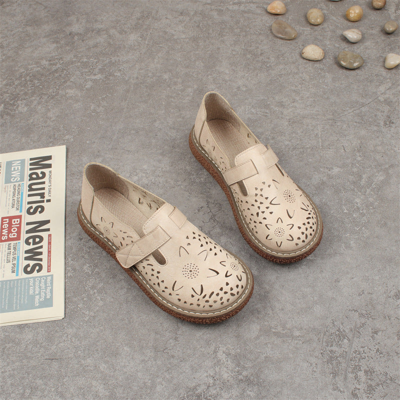 Mocasini Cristina cu imprimeu floral din dantelă respirabilă