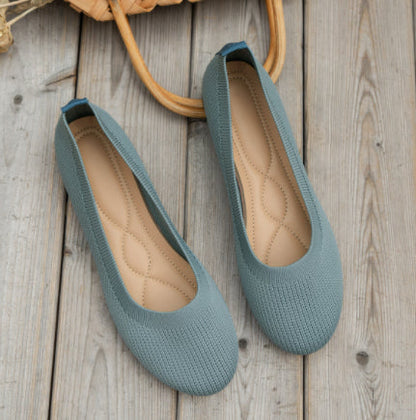 Pantofi cu talpă joasă Cristina - Vârf rotund - Material confortabil