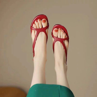 Sandale Cristina - Design confortabil cu vârf rotund din PU