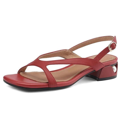 Sandale Cristina - Design confortabil cu vârf rotund din PU