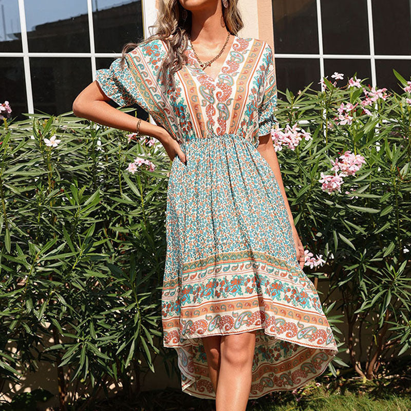 Rochie vintage cu imprimeu floral Cristina Gore Summer