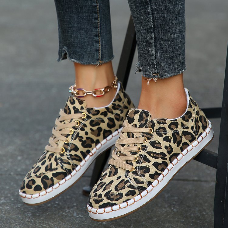 Leopard Print Cristina Gore Canvas Sneakers