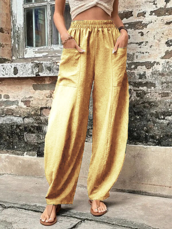 Pantaloni harem relaxați cu buzunare de la Cristina Gore