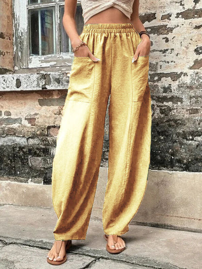 Pantaloni harem relaxați cu buzunare de la Cristina Gore