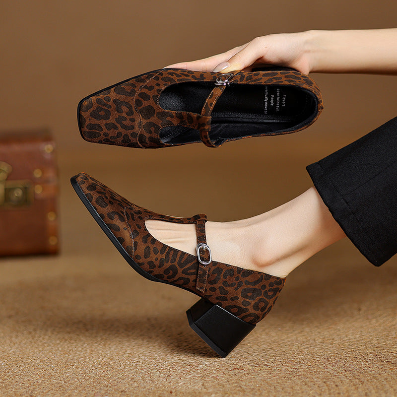 Vintage Leopard Chunky Pumps by Cristina Gore