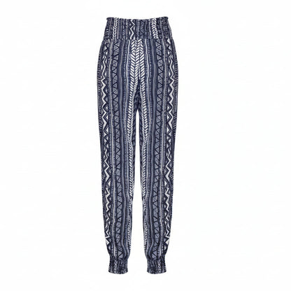 Pantaloni cu imprimeu boho cu talie înaltă de Cristina Gore
