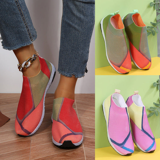 Teniși Cristina Color Block - Confort respirabil din plasă