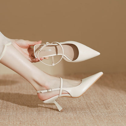 Sandale elegante cu toc înalt și vârf ascuțit de la Cristina Gore