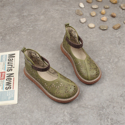 Pantofi retro cu platformă Cristina - Design ajurat