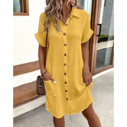 Rochie elegantă Cristina Gore din bumbac și in