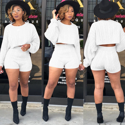 Set tricotat din două piese Cristina - Inspirație de stil street