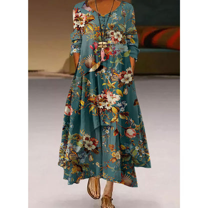 Rochie artistică florală leagăn de Cristina Gore