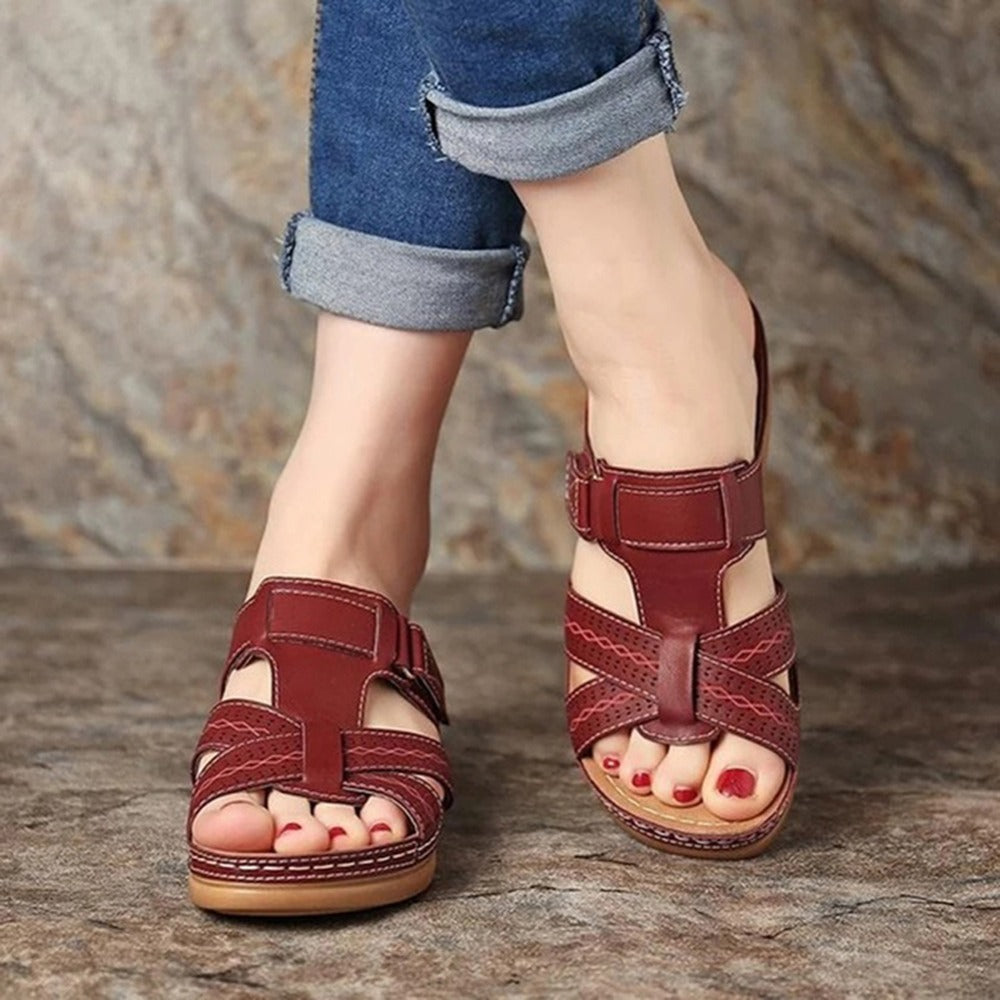 Vintage Wedge Cristina Gore Slip-On Ladies Sandals
