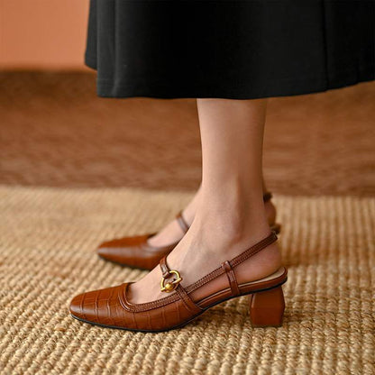 Tocuri Mary Jane elegante cu vârf pătrat de Cristina Gore