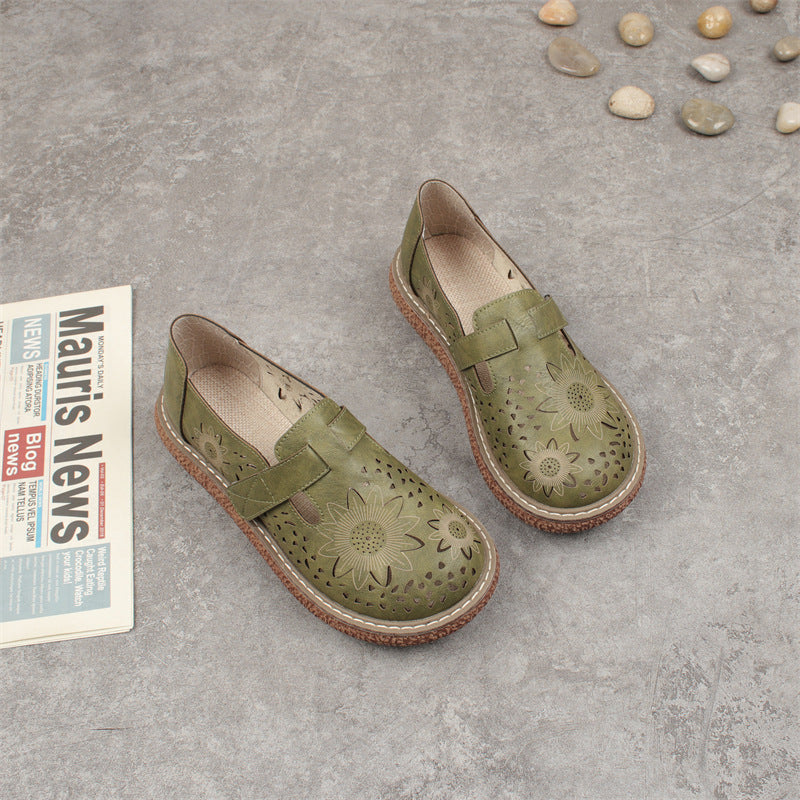 Mocasini Cristina cu imprimeu floral din dantelă respirabilă