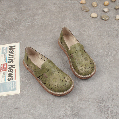 Mocasini Cristina cu imprimeu floral din dantelă respirabilă