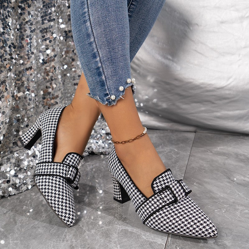 Chic Houndstooth Cristina Gore Everyday Heels