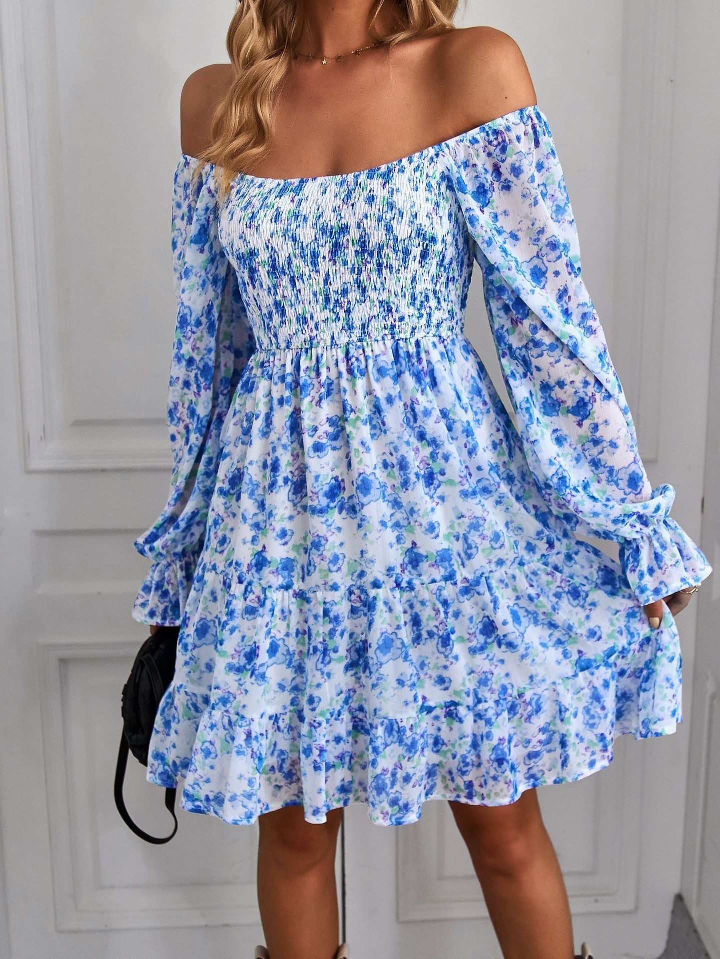 Rochie boho cu imprimeu floral Cristina Gore