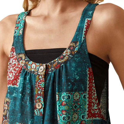 Salopetă de zi cu zi Cristina Gore cu imprimeu vintage