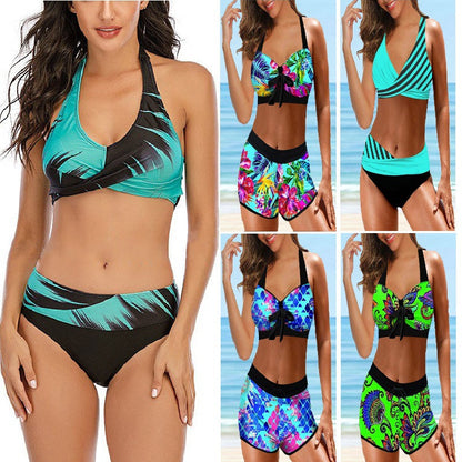 Costum de baie bikini Cristina Gore cu imprimeu colorat