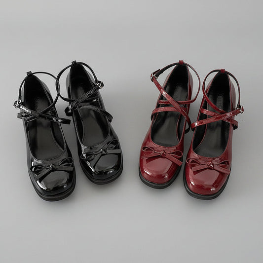 Chic Mary Jane Bow Heels by Cristina Gore