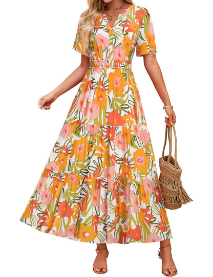Rochie maxi cu imprimeu floral Cristina Gore Summer Comfort