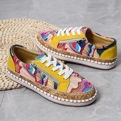 Balerini Cristina cu imprimeu - Inspirație florală etnică