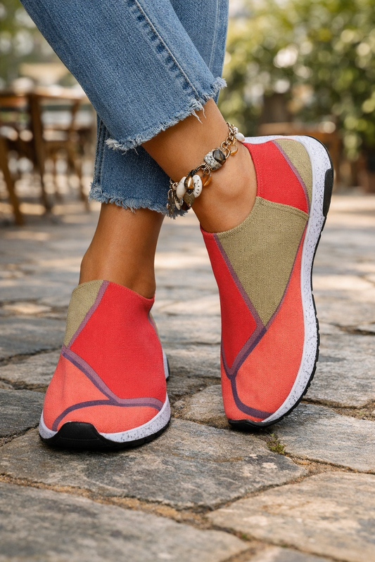 Teniși Cristina Color Block - Confort respirabil din plasă