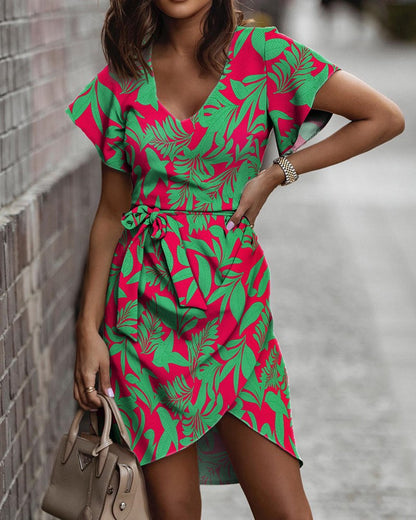 Rochie de vară Cristina Gore cu imprimeu vibrant, stil naveta