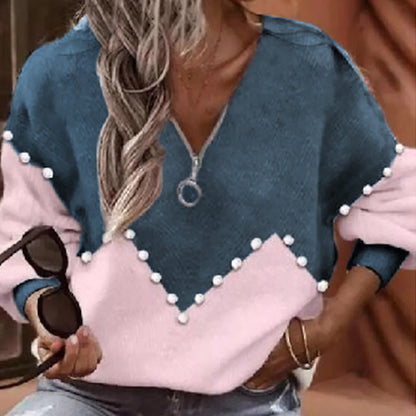 Bluză elegantă tricotată cu perle de la Cristina Gore