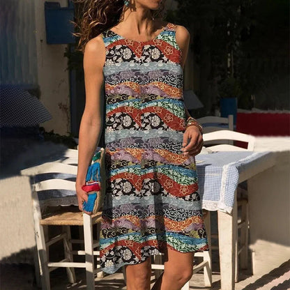 Rochie cardigan de vară Cristina - Imprimeu floral retro