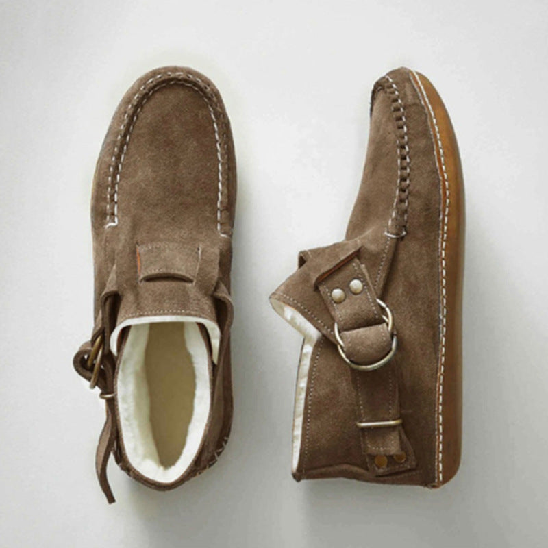 Balerini Cristina cu imprimeu leopard - Curea din piele cu cataramă