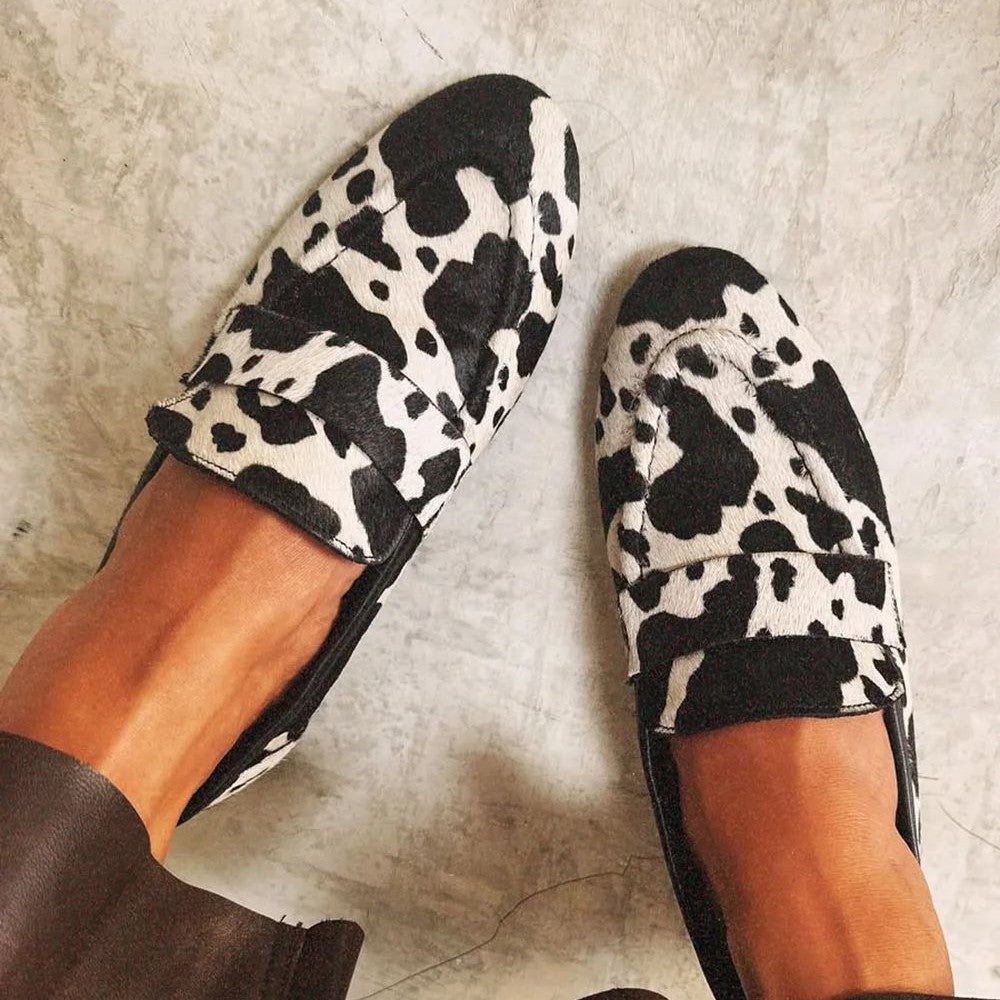 Cowprint Round-Toe Plus Shoes by Cristina Gore