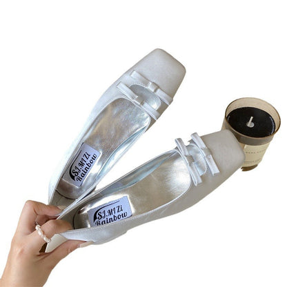 Pantofi Mary Jane Cristina - Vârf pătrat de culoarea bomboanelor