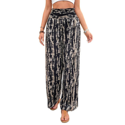 Pantaloni largi imprimați Cristina - Stil evazat elegant