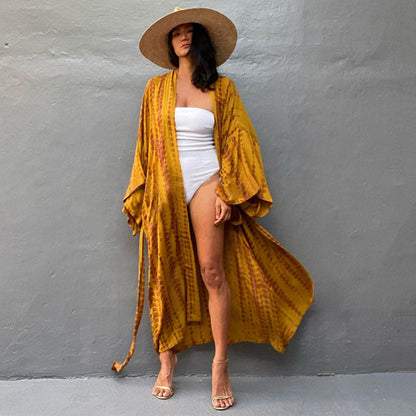 Husă de bikini cu protecție solară Cristina Gore cu imprimeu vibrant