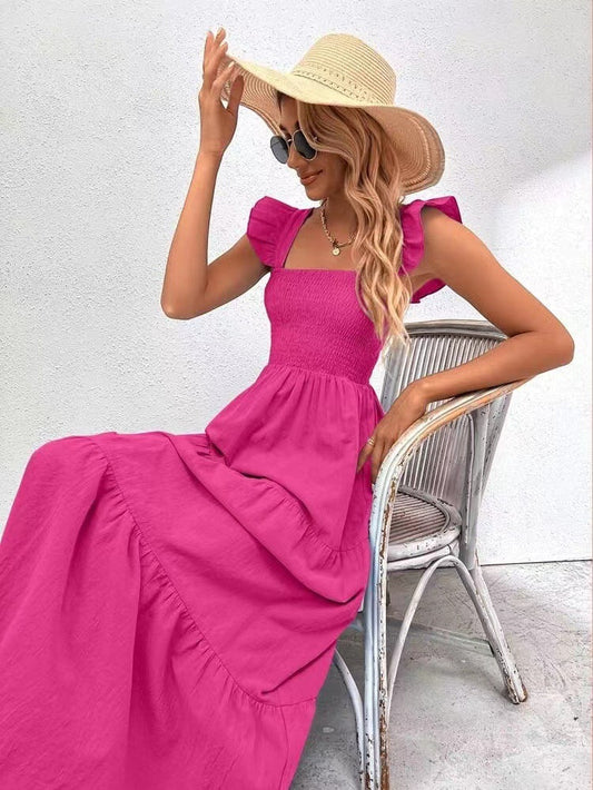 Rochie maxi elegantă cu volane de Cristina Gore
