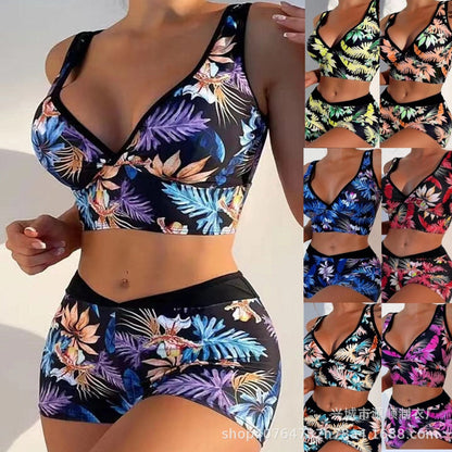 Vibrant Printed Boxer Bikini by Cristina Gore