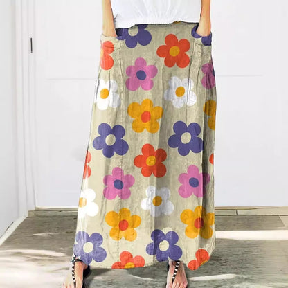 Fustă retro cu buzunar Cristina Gore, model floral, de zi cu zi