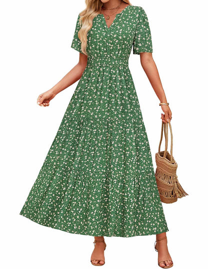 Rochie maxi cu imprimeu floral Cristina Gore Summer Comfort