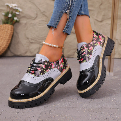 Pantofi casual eleganti cu imprimeu floral Cristina Gore, mărime mare