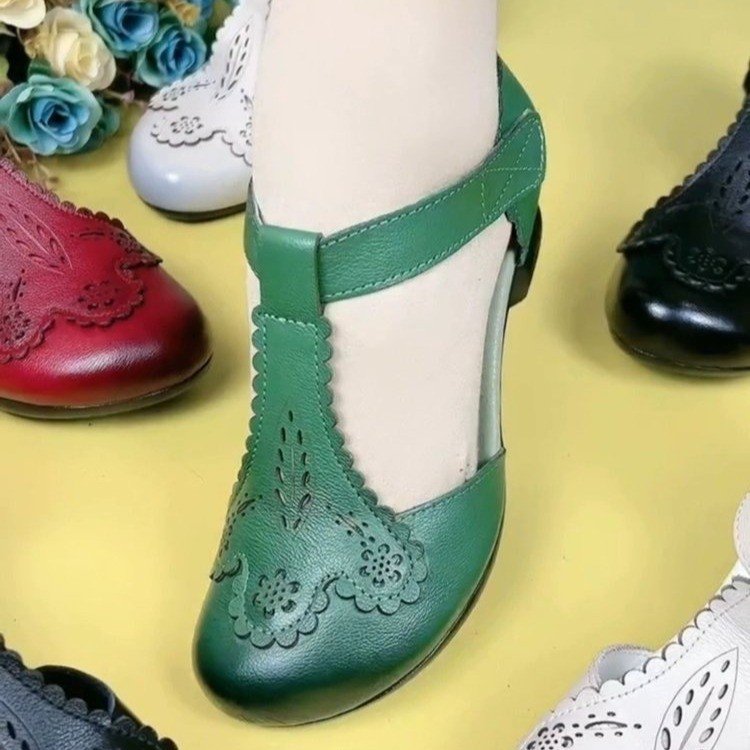 Sandale de vară Cristina cu vârful închis - Stil vintage