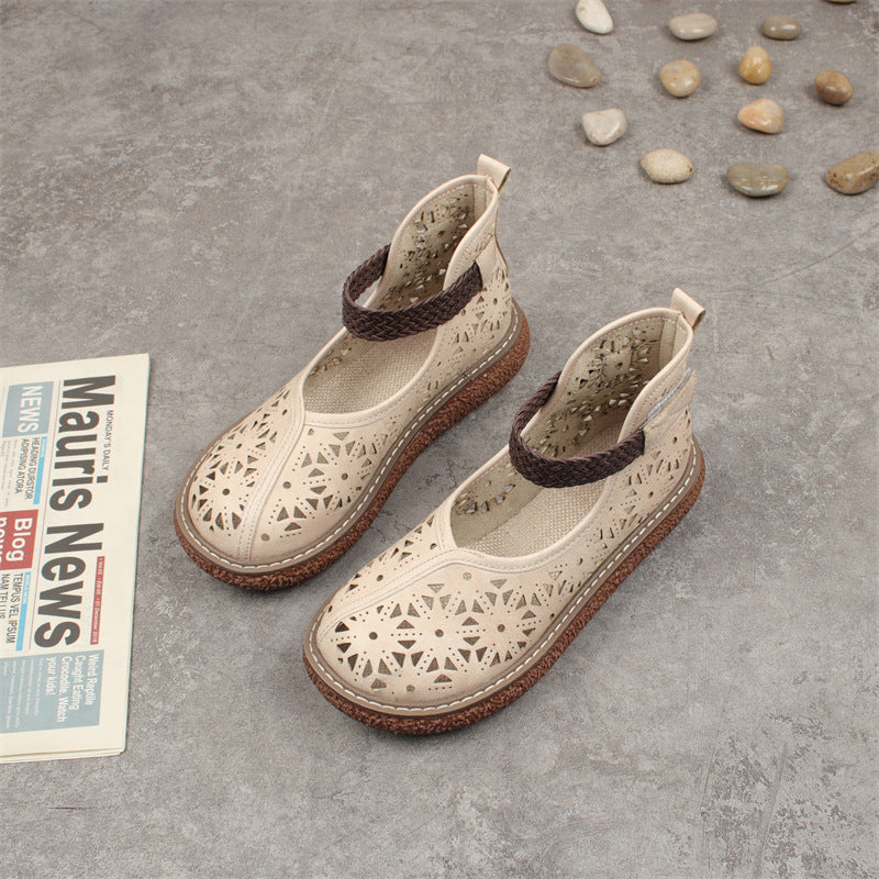 Pantofi retro cu platformă Cristina - Design ajurat