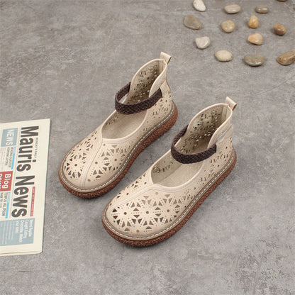 Pantofi retro cu platformă Cristina - Design ajurat