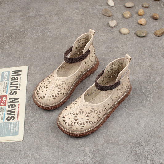 Pantofi retro cu platformă Cristina - Design ajurat