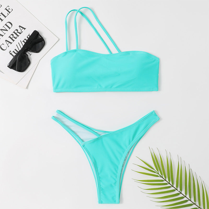 Set bikini elegant cu un singur umăr, de la Cristina Gore