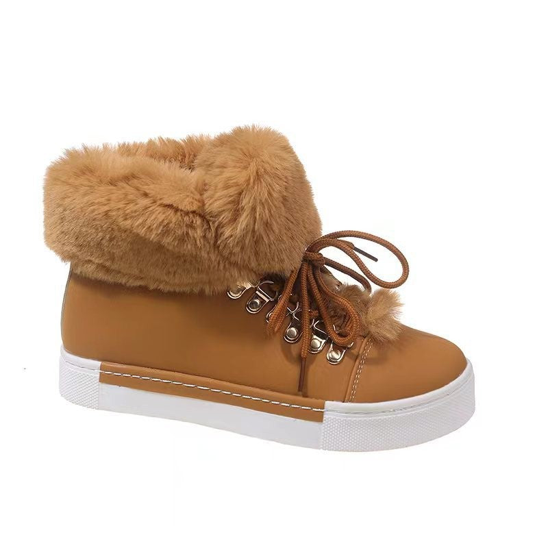 Ghete Cristina Martin din pluș - Căptușeală groasă și călduroasă