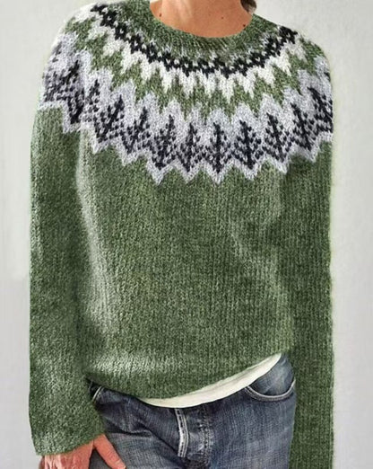 Pulover Cristina - Tricotat cu model geometric