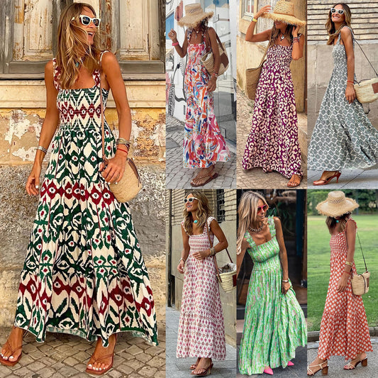 Elegant Floral Strap Dress by Cristina Gore